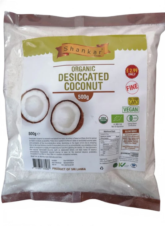 SHANKAR ORGANIC DESICCATED COCONUT 1KG