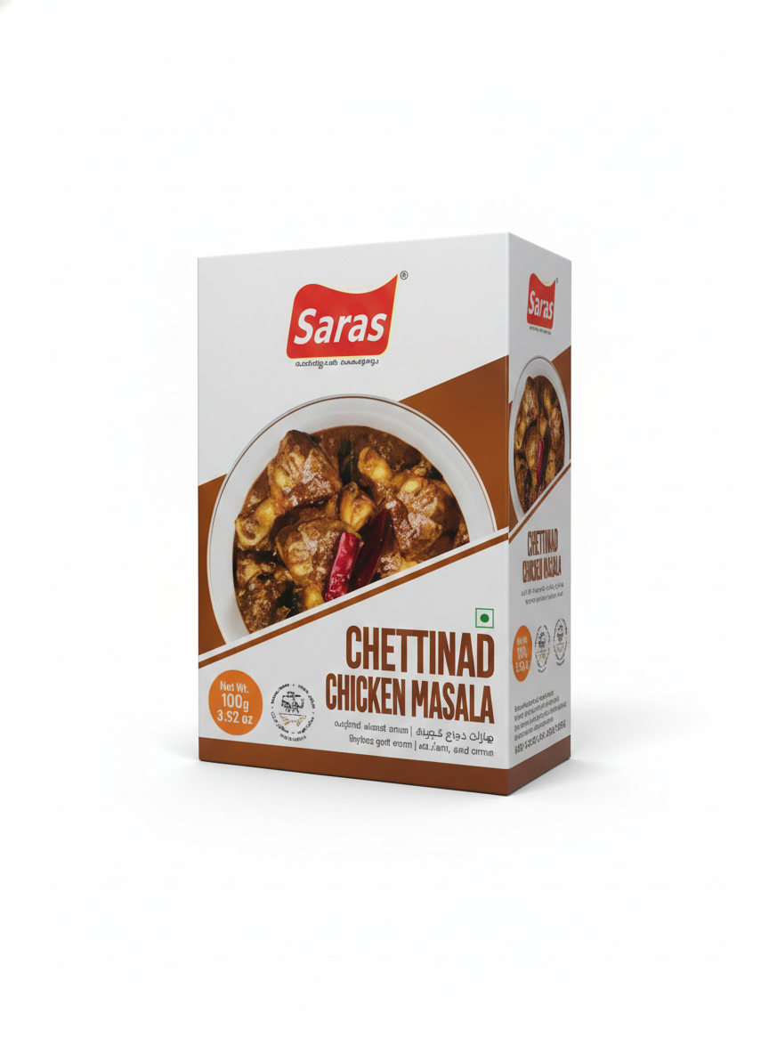 SARAS CHETTINAD CHICKEN MASALA 100 GM EXPORT