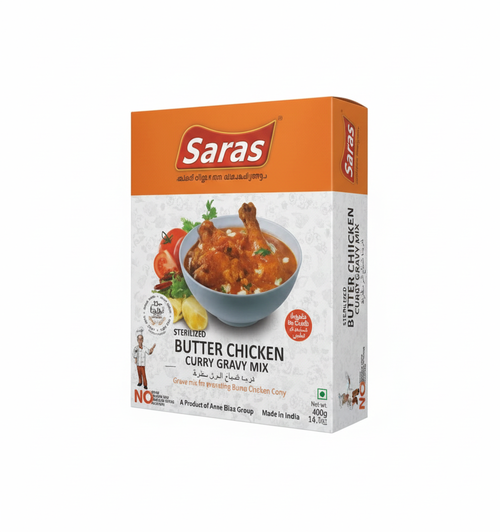 SARAS BUTTER CHICKEN GRAVY MIX 400G