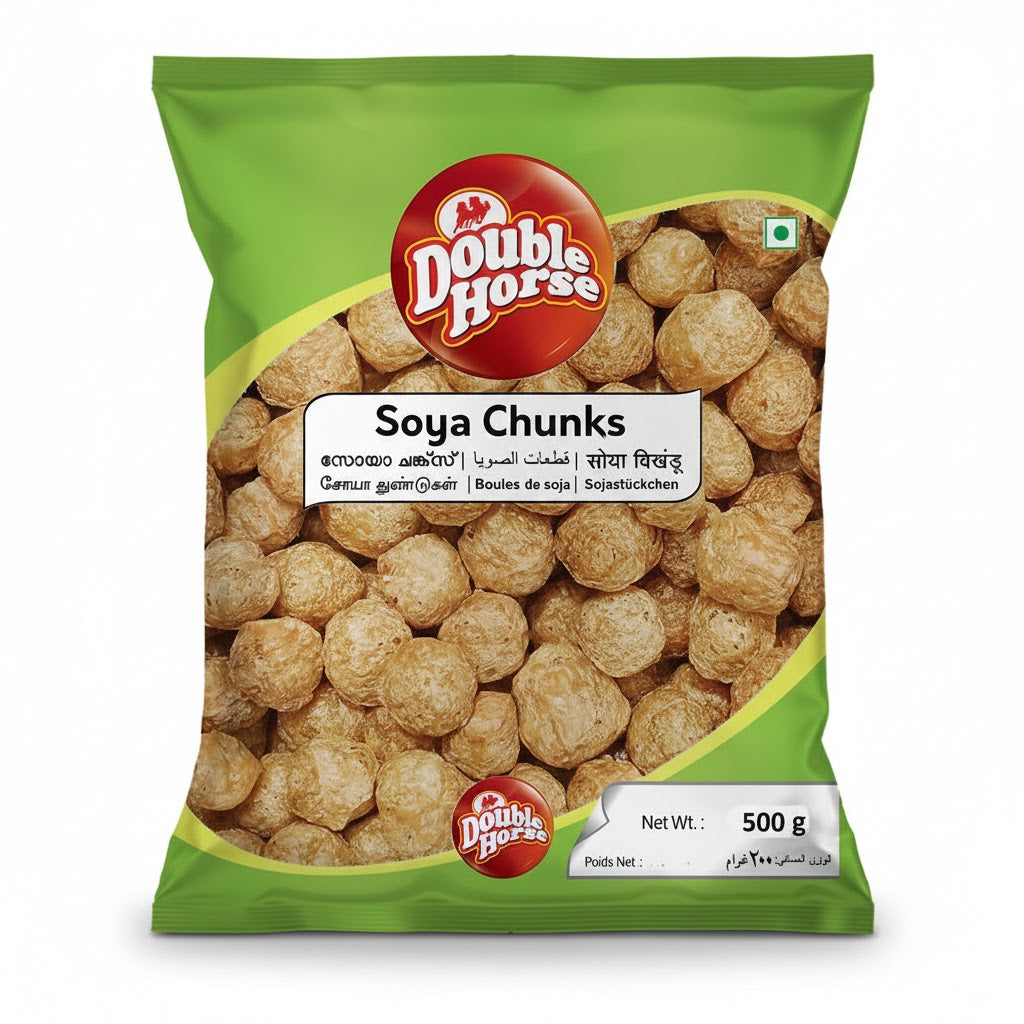 DOUBLE HORSE SOYA CHUNKS 500G