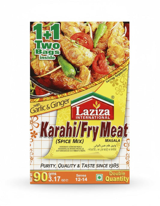 LAZIZA KARAHI / FRY MEAT MASALA 90GM